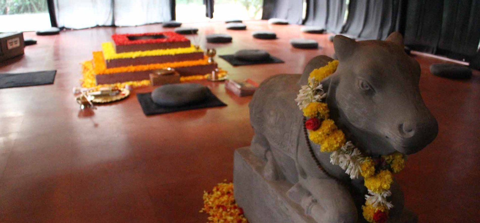 Havan in Temple at SWAN Yoga Retreat